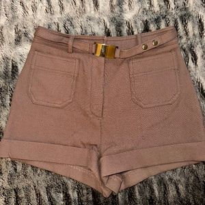 short with belt